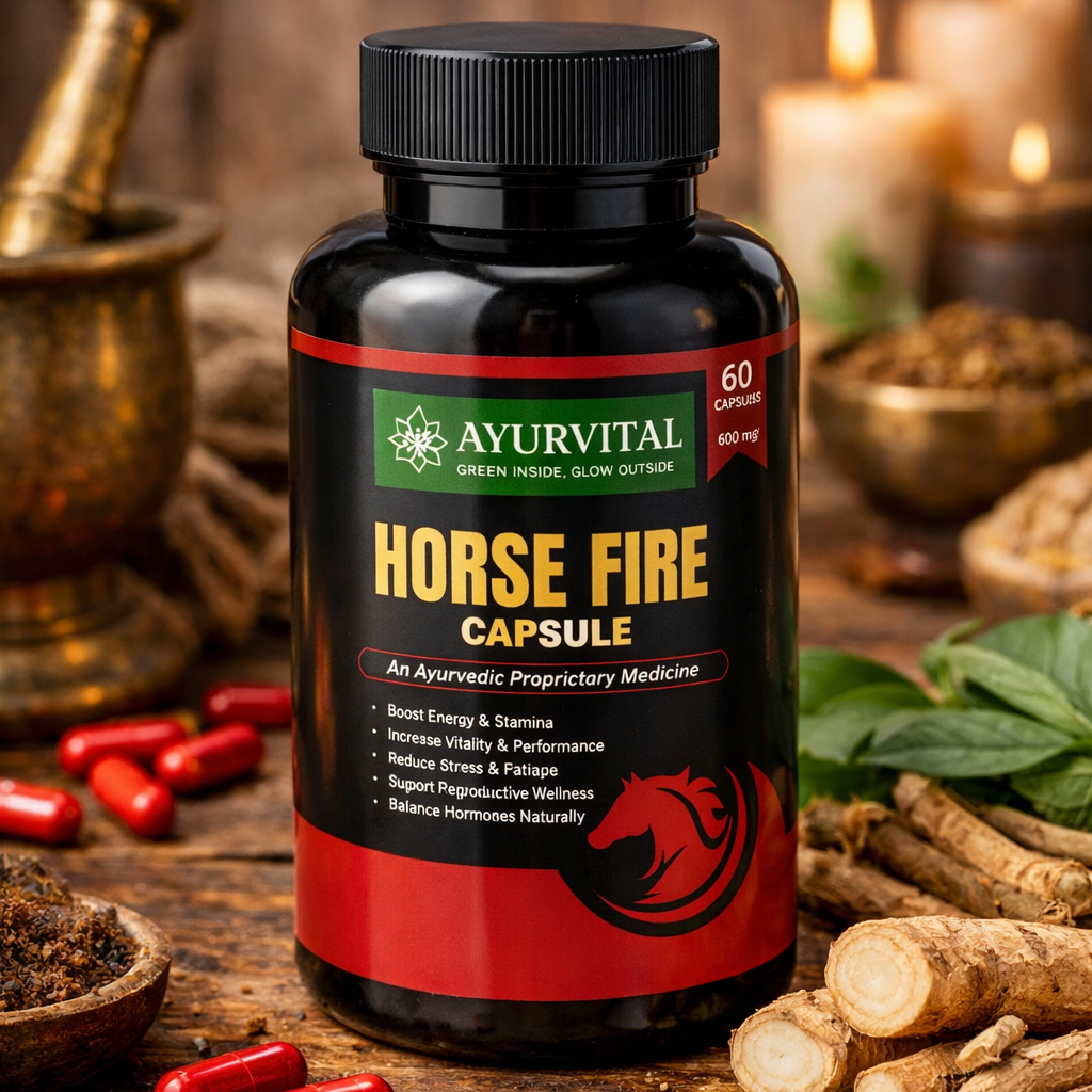 Horse Fire Capsule By Ayurvital - 60 Caps 600mg